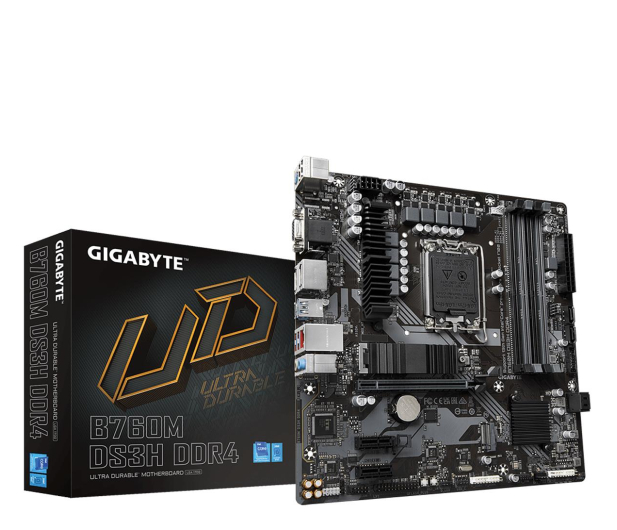 GIGABYTE Płyta główna B760M DS3H DDR4 s1700 DDR4 2DP/HDMI mATX - 1104379 - zdjęcie